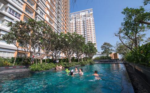 Dragon Hill 2, Nhà Bè Căn hộ Dragon Hill 2 tầng trung, đầy đủ nội thất, view thành phố.