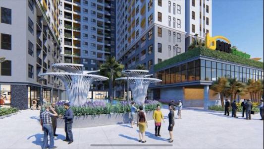 Măt tiền Bcons green view Căn hộ Bcons Green View tầng trung, hướng Tây Bắc.
