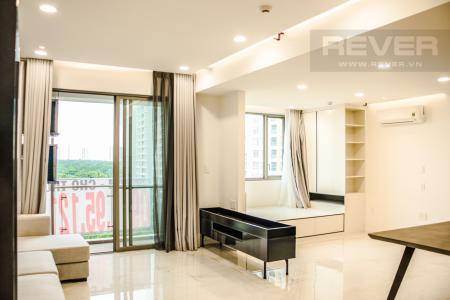 Phòng Khách Bán căn hộ Happy Residence 3PN, tầng thấp, block A, đầy đủ nội thất, view mặt phố