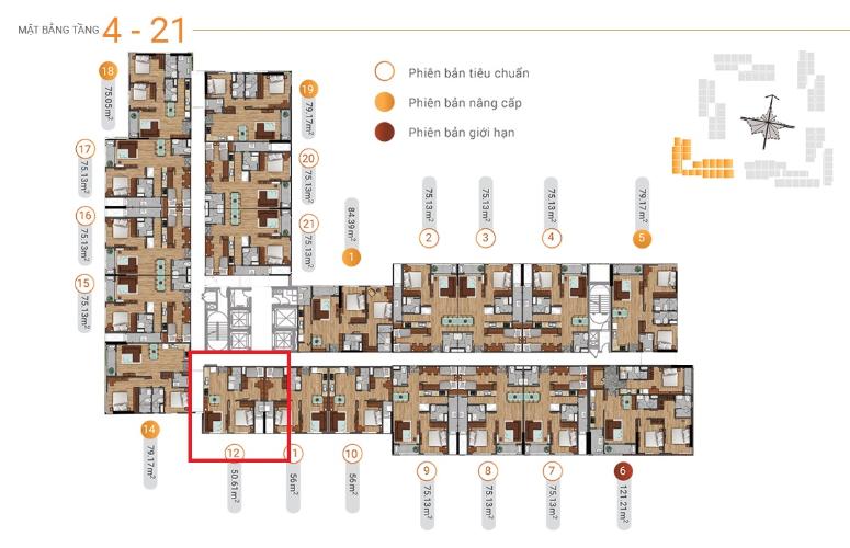 Layout Akari City Căn hộ Akari City tầng trung, view căn hộ mát mẻ.