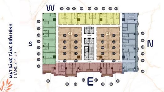 Mặt bằng căn hộ 9X Bình Tân Căn hộ chung cư 9X Bình Tân thiết kế sang trọng, 1 phòng ngủ.