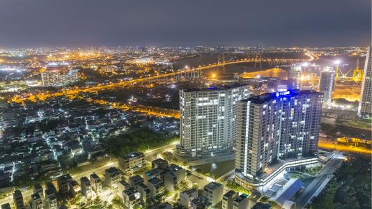 Chung cư Jamona City, Quận 7 Căn hộ chung cư Jamona City tầng cao, view nội khu mát mẻ quanh năm.