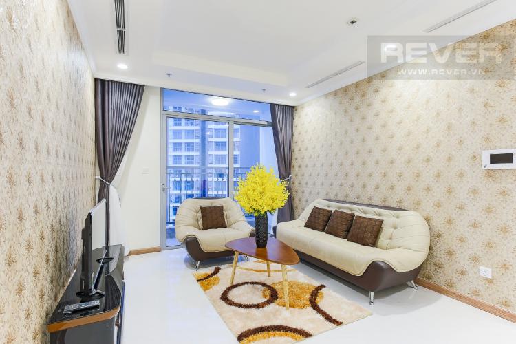 Phòng Khách Căn góc Vinhomes Central Park 3 phòng ngủ tầng trung L2 view sông