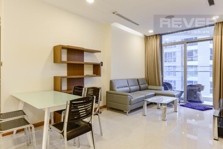 Phòng khách Căn hộ Vinhomes Central Park 3 phòng ngủ tầng trung P6 view sông