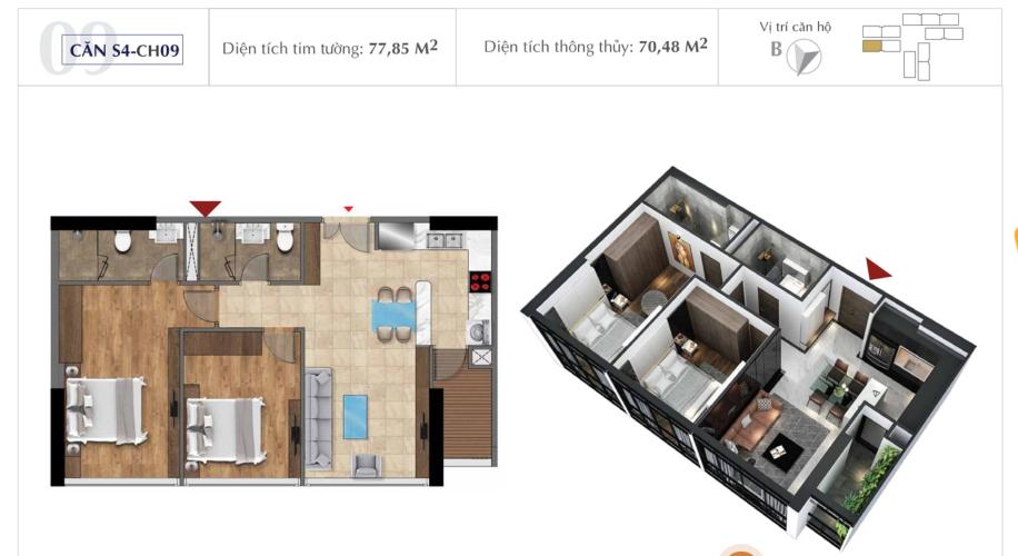 Phối cảnh căn hộ  City Saigon Căn hộ Sunshine City Sài Gòn tầng cao, ban công hướng Tây Bắc.