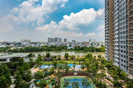 View căn hộ PALM HEIGHTS Cho thuê căn hộ Palm Heights 3PN, tầng thấp, đầy đủ nội thất, view sông và nội khu