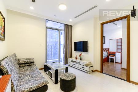 Phòng Khách Căn hộ Vinhomes Central Park 1 phòng ngủ tầng cao L3 nội thất đầy đủ