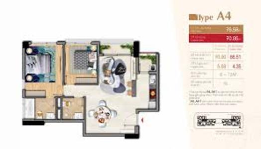 mặt bằng căn hộ urban hill Bán căn hộ 2 phòng ngủ Urban Hill Q7, thiết kế hiện đại.