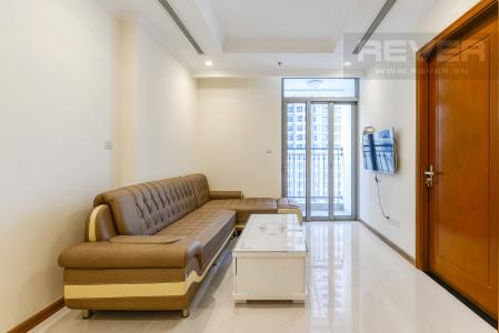 Phòng khách Officetel Vinhomes Central Park 2 phòng ngủ tầng trung L4 đầy đủ tiện nghi