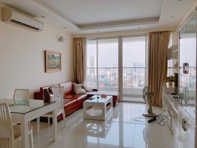 Phòng khách căn hộ THẢO ĐIỀN PEARL Cho thuê căn hộ Thảo Điền Pearl thuộc tháp 1 tầng thấp, diện tích 98m2 - 2 phòng ngủ, đầy đủ nội thất