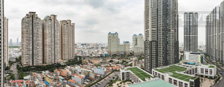 View Officetel Vinhomes Central Park 2 phòng ngủ tầng trung P7 nhà trống
