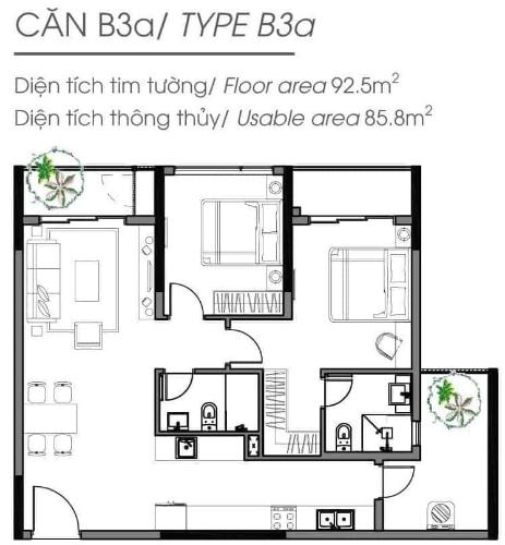 Layout căn hộ Celadon City , Quận Tân Phú Căn hộ Celadon City tầng trung hướng Tây Bắc view thành phố.