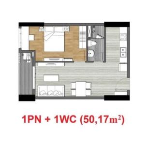 Layout căn hộ New Galaxy  Căn hộ New Galaxy tầng 16 ban công hướng Đông Bắc đón gió mát mẻ