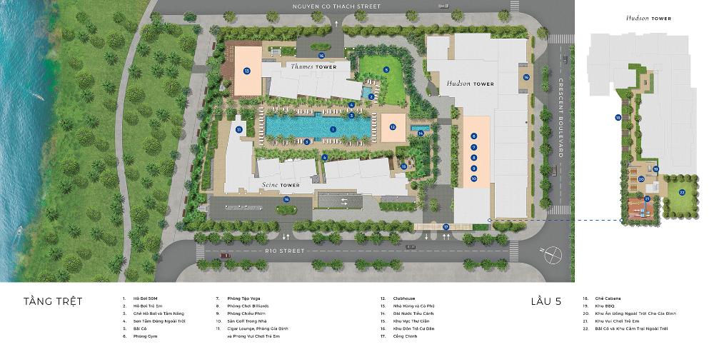 The River Thủ Thiêm - mặt bằng Dự án The River Thủ Thiêm