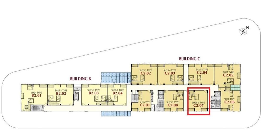 Mặt bằng Phú Mỹ Hưng Midtown Shophouse Phú Mỹ Hưng Midtown 91m2, bàn giao thô.