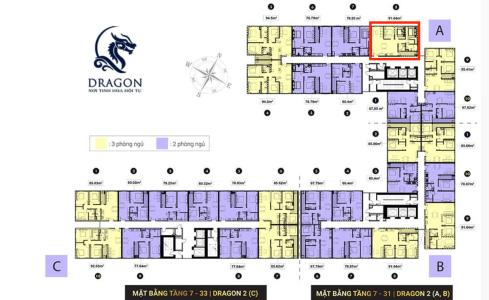 Mặt bằng tầng căn hộ Topaz Elite Căn hộ Topaz Elite ban công hướng Bắc