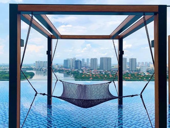 căn hộ D'Edge Thảo Điền Cho thuê căn hộ góc 3 phòng ngủ D'Edge Thảo Điền, nội thất cơ bản