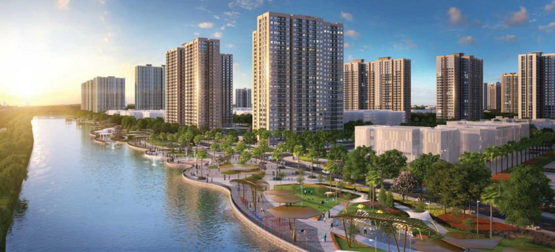 Toàn cảnh Vinhomes Grand Park Quận 9 Căn hộ Vinhomes Grand Park tầng cao lộng gió, đón nhìn view sông.