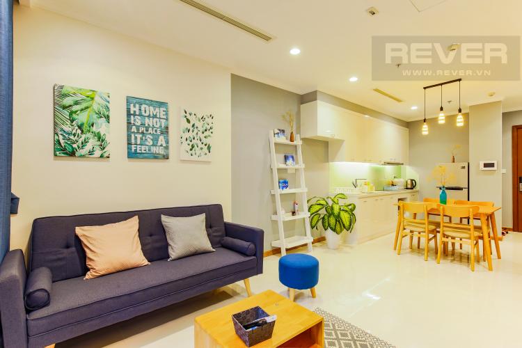 Phòng Khách Căn hộ Vinhomes Central Park trung tầng Landmark 3 thiết kế hiện đại, sang trọng