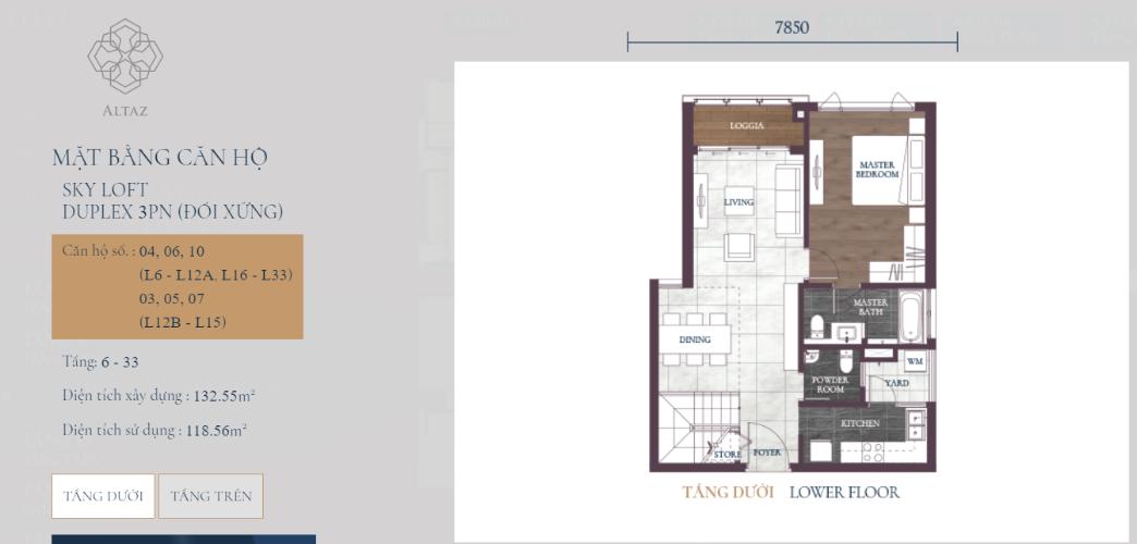Mặt bằng căn hộ Căn hộ Feliz en Vista Căn hộ Feliz en Vista tầng 12B nội thất cơ bản