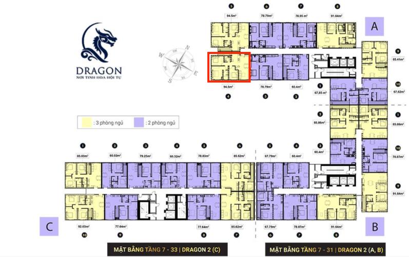 Mặt bằng tầng căn hộ Topaz Elite Căn hộ Topaz Elite tầng cao, view thành phố sầm uất.