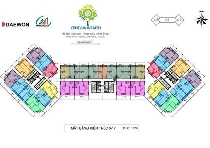 mặt bằng căn hộ centum Wealth Căn hộ Centum Wealth nội thất cơ bản, mất 5 phút di chuyển sang Quận 2