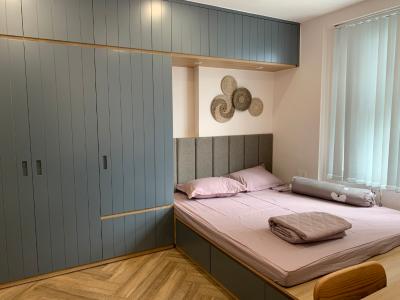 Phòng ngủ SSR Căn hộ Saigon South Residence, ban công hướng Nam, đầy đủ nội thất