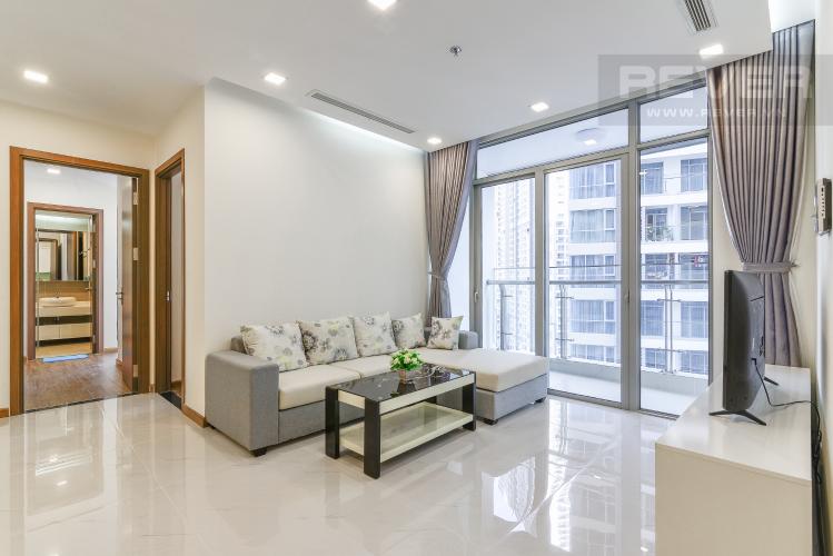 Phòng Khách Căn hộ Vinhomes Central Park 2 phòng ngủ tầng trung P7 đầy đủ nội thất