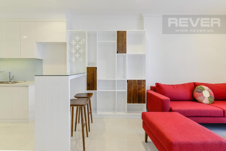 Phòng khách Căn hộ Vinhomes Central Park tầng cao L2, 1 phòng ngủ, đầy đủ nội thất