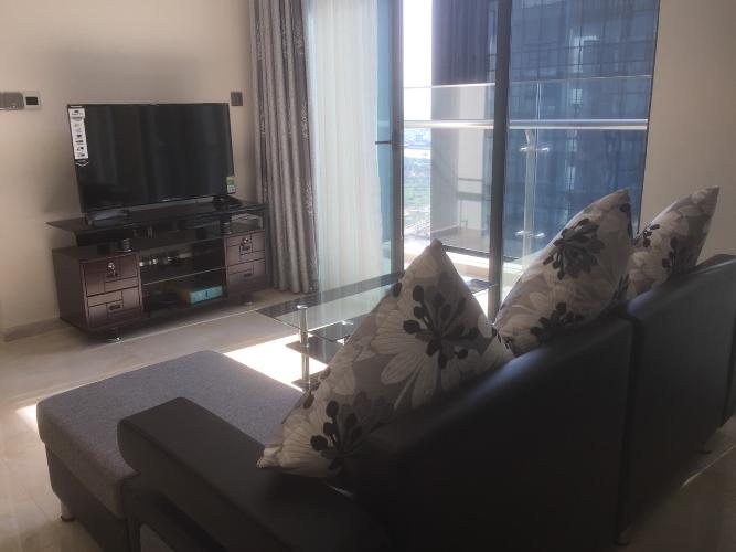 Phòng khách căn hộ Vinhomes Golden River Cho thuê căn hộ Vinhomes Golden River 2PN, diện tích 70m2, đầy đủ nội thất, view sông Sài Gòn