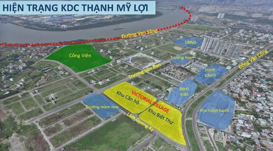 Hiện trạng dự án VICTORIA VILLAGE Bán căn hộ Victoria Village diện tích 67m2, 2 phòng ngủ. Ban công hướng Đông Nam.