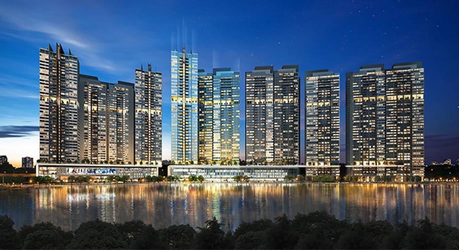 Toàn cảnh Riviera Point, Quận 7 Căn hộ Riviera Point tầng trung, hướng Tây, view sông thoáng mát.