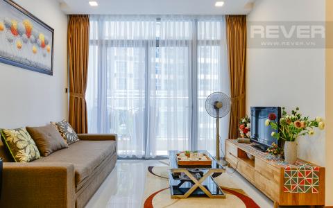 phòng khách Căn hộ Vinhomes Central Park tầng trung Park 1 thiết kế hiện đại