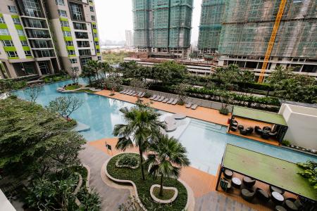 View Căn hộ Vista Verde tầng trung, tháp T2, 3PN, view hồ bơi