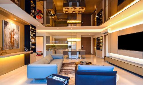 Phòng khách căn hộ Sky 89 An Gia Căn hộ Sky 89 An Gia bàn giao nội thất cơ bản, cửa hướng Tây.