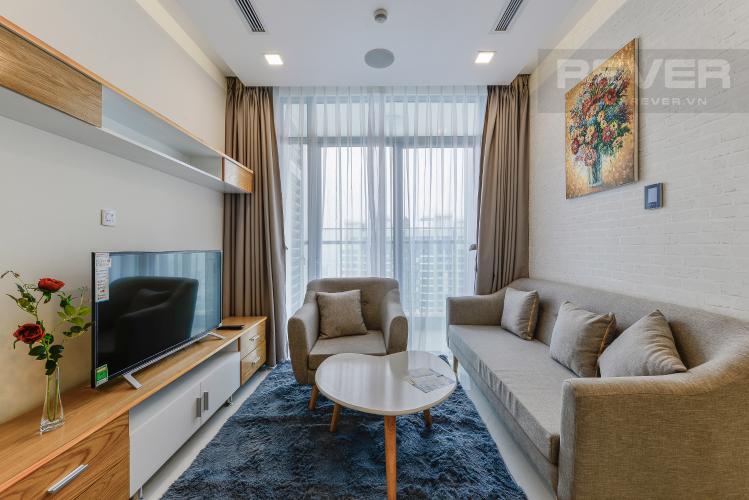 Phòng khách Căn hộ Vinhomes Central Park 2 phòng ngủ tầng cao P6 view Quận 1
