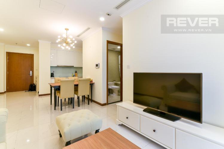 Phòng khách căn hộ Vinhomes Central Park Cho thuê căn hộ Vinhomes Central Park 2PN, tháp Landmark Plus, diện tích 57m2, đầy đủ nội thất