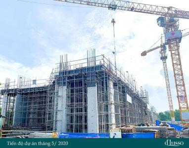 Cập nhật tiến độ xây dựng dự án D'lusso Emerald Bán căn hộ D'lusso tầng trung, block B, diện tích 54.9m2, 1PN, chưa bàn giao 