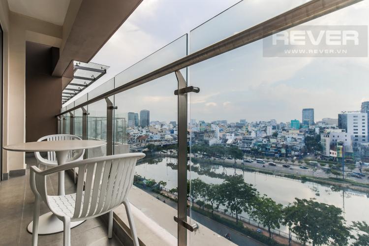 Balcony Cho thuê căn hộ Masteri Millennium 3PN, diện tích 107m2, đầy đủ nội thất, view Bitexco
