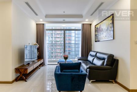 Phòng Khách Căn hộ Vinhomes Central Park 4 phòng ngủ tầng trung L6 đầy đủ nội thất