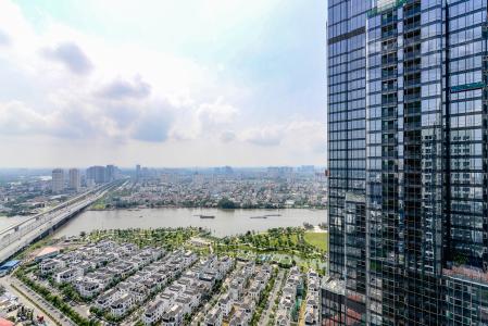 View Căn hộ Vinhomes Central Park tầng cao L6 thiết kế 4 phòng ngủ view sông