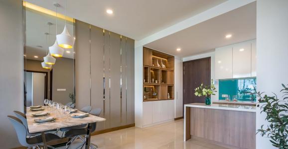 Căn hộ One Verandah tầng trung, view sông và thành phố.