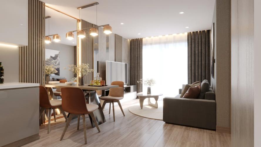 Phòng khách căn hộ Vinhomes Grand Park Căn hộ Vinhomes Grand Park đầy đủ nội thất, view tầng cao đón gió mát.