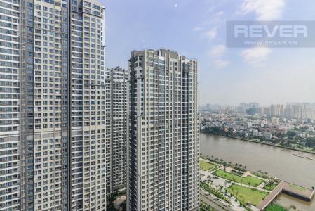 View Phòng Khách Căn hộ Sài Gòn Pearl 2 phòng ngủ tầng cao Ruby 2 view sông