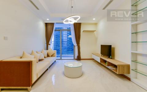 phòng khách Căn hộ Vinhomes Central Park trung tầng Landmark 1 view nội khu