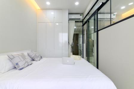 Phòng ngủ căn hộ MASTERI AN PHÚ Cho thuê căn hộ Masteri An Phú 1PN, tầng 5, đầy đủ nội thất, view hồ bơi