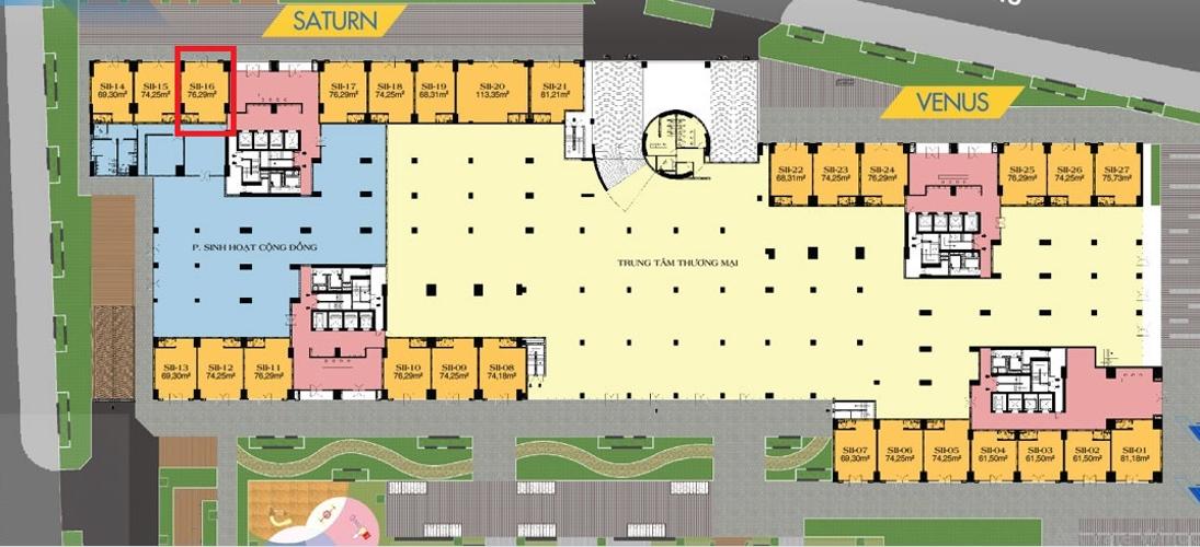 Layout  shop-house Q7 Saigon Riverside Shop-house Q7 Saigon Riverside nội thất cơ bản, thuận tiện kinh doanh.