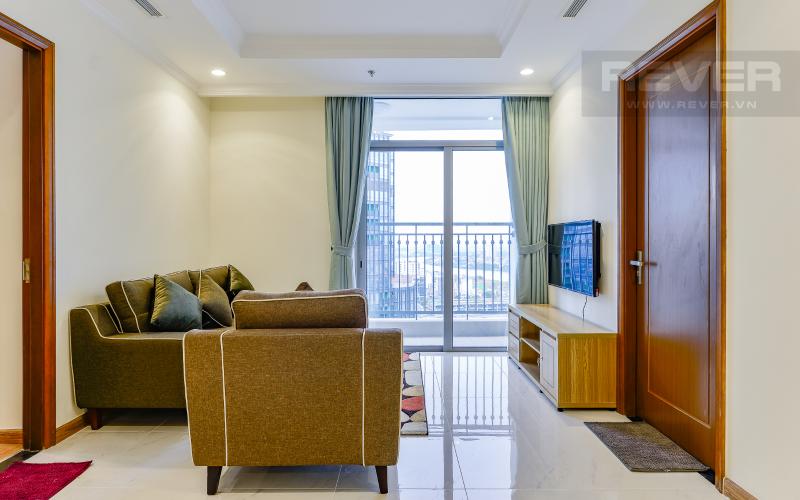 Phòng khách Căn hộ Vinhomes Central Park 3 phòng ngủ tầng cao L1 nội thất đầy đủ