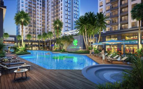 Bán căn hộ Lovera Vista tầng trung, diện tích 52.2m2, nội thất cơ bản.