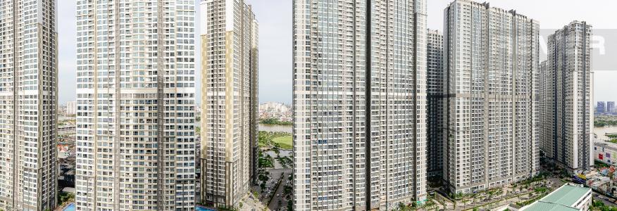 View Căn hộ Vinhomes Central Park 3 phòng ngủ tầng cao C3 đầy đủ nội thất